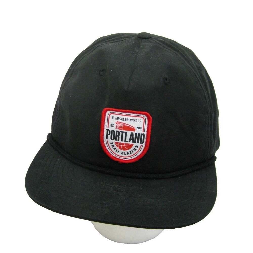 New PORTLAND TRAIL BLAZERS Black Baseball Cap Basketball Hat (Adult Snapback)